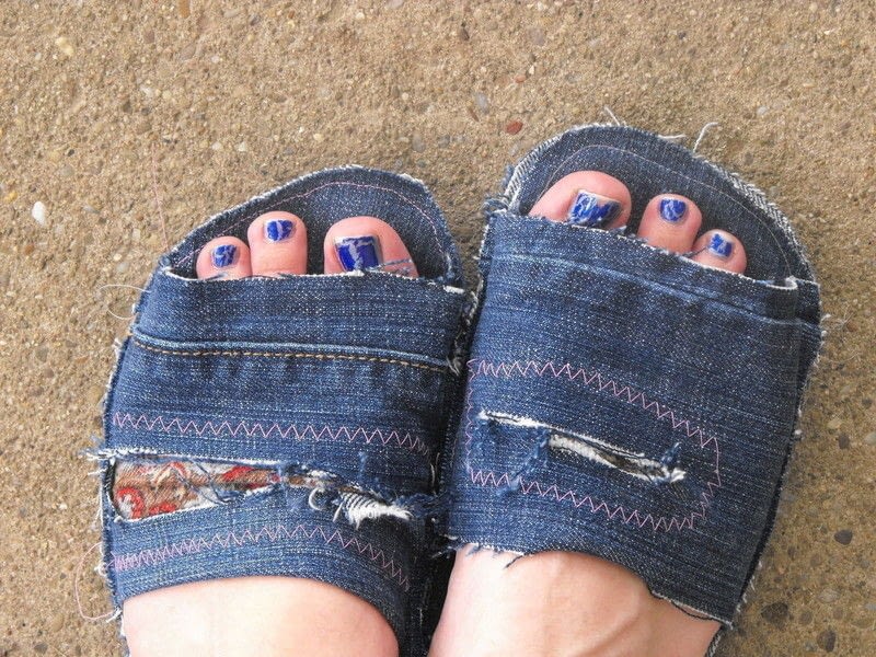 Recycled Sandle Slippers · A Slipper · Dressmaking on Cut Out + Keep