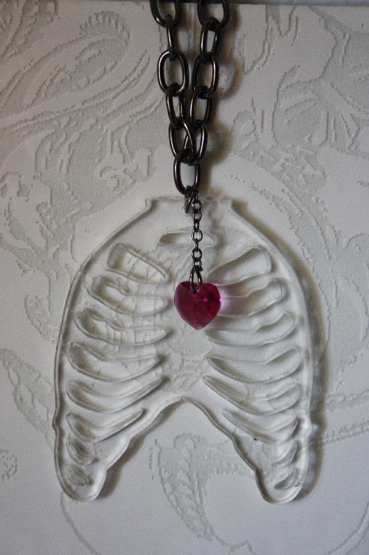Crystal Clear Heart Acrylic Necklace · A Pendant Necklace · Jewelry Making on Cut Out + Keep