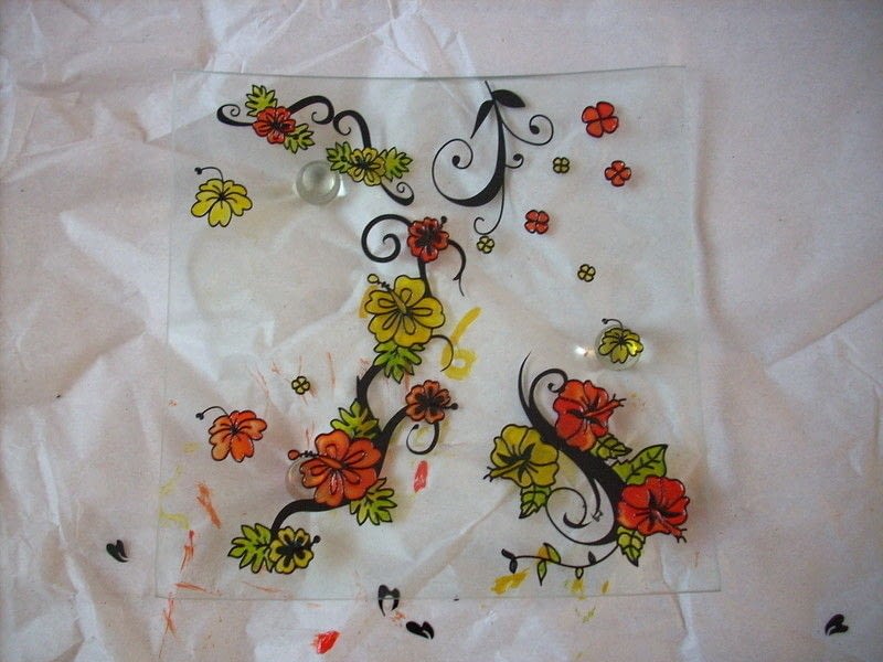 Stained Glass Plate · How To Make A Glass Charm · Drawing, Glasswork