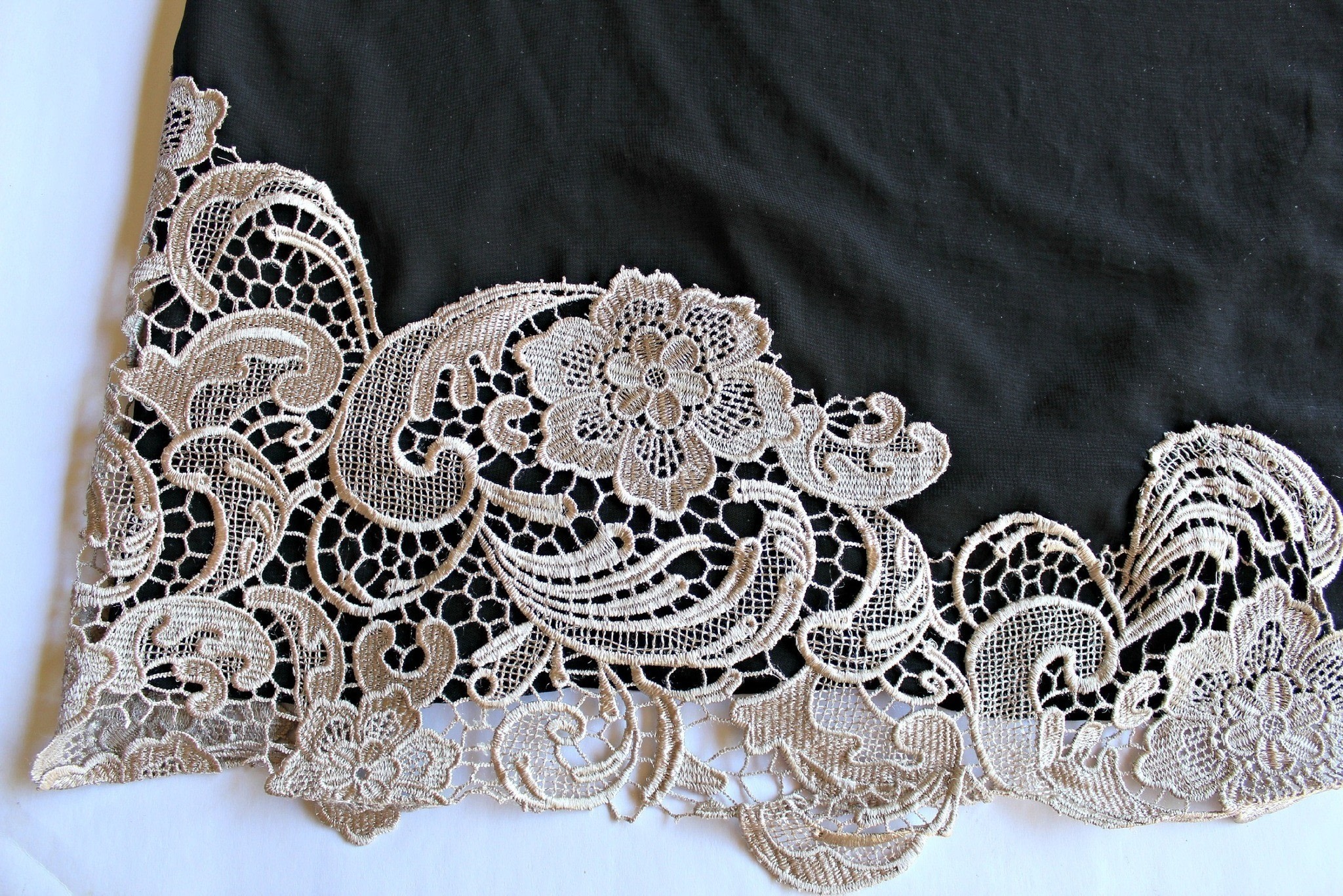 ivory lace bolero for wedding dress Ivory long sleeve lace bolero with keyhole back, Large main image 0