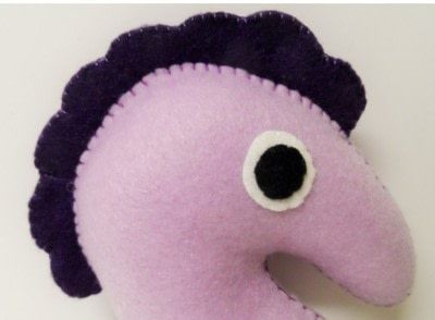 How to make a sea life plushie. Felt Seahorse Sewing Pattern - Step 5