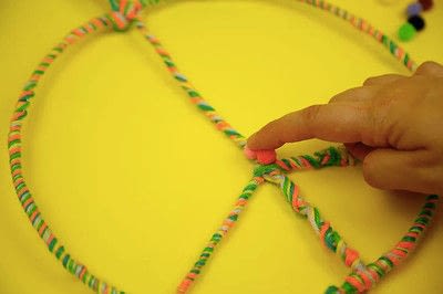 How to make a bunting / garland. Festival Peace Garland - Step 7