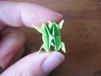 How to fold an origami animal. Miniature Origami Turtles - Step 29