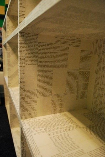 How to make a bookcase / cubby. Textured Book Case - Step 2