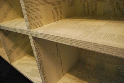 How to make a bookcase / cubby. Textured Book Case - Step 3