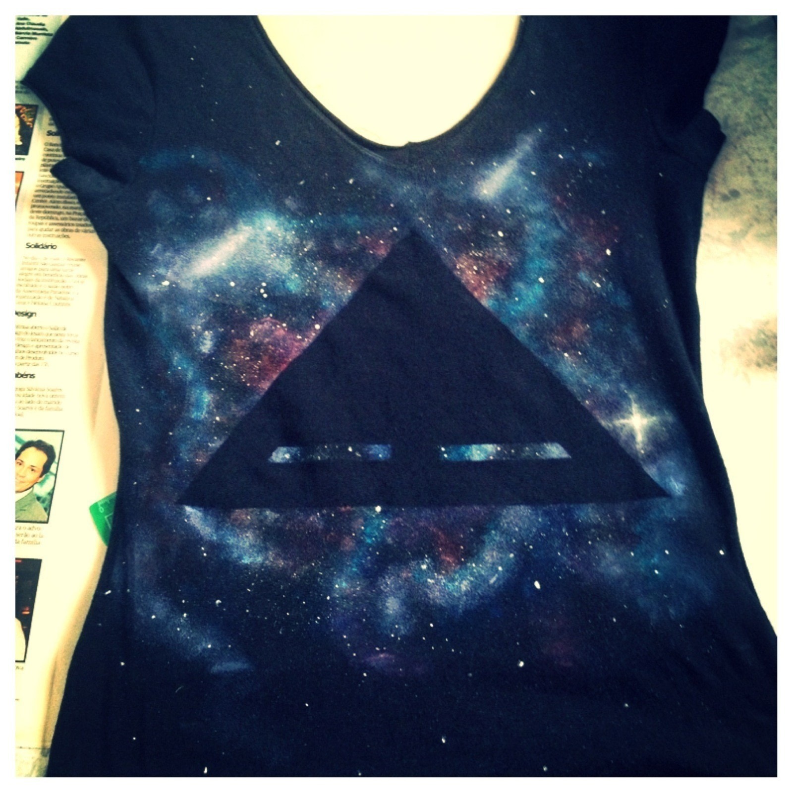 galaxy paint t shirt